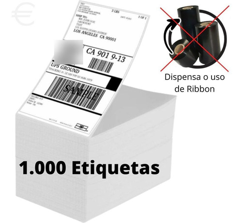 Etiquetas Térmicas 10x15 Alta Qualidade Formato Resma 1000un