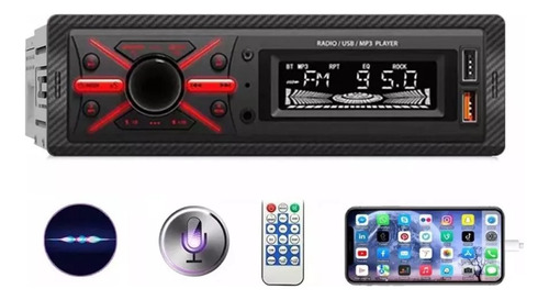 Coche Estéreo Bluetooth Reproductor Mp3 Radio Bt Aux Usb Sd