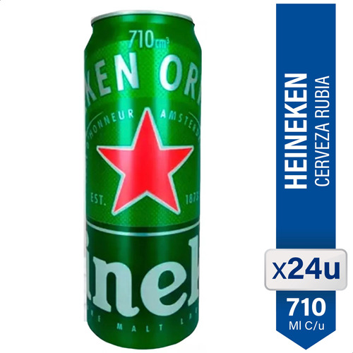 Cerveza Heineken Lata 710ml Rubia 01almacen