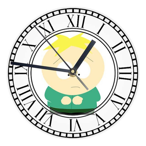 Reloj Redondo Madera Brillante South Park Mod 66