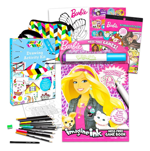 Barbie Imagine Ink No Mess Coloring Book Art Relaxation Set 