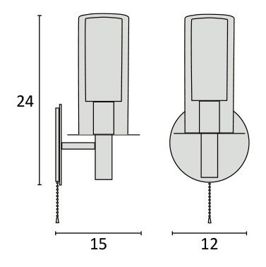 Imagen 4 de 5 de Aplique Dabor Dopio Cromado Con Tulipa Cristal / Nexo