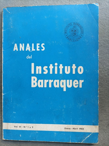 Anales Del Instituto Barraquer Vol 6 1 Y 2 Oftalmologia