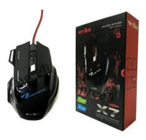 Mouse Ratón Gamer 7botones Weibo X7 Óptico Luces Doble Click