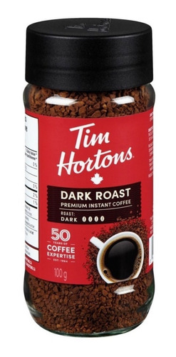 Café Instantáneo Tim Hortons Dark Roast Premium 100g