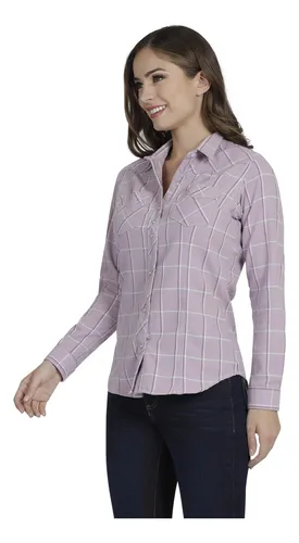 Blusa Vaquera Mujer Wrangler Slim Fit Manga Larga 991