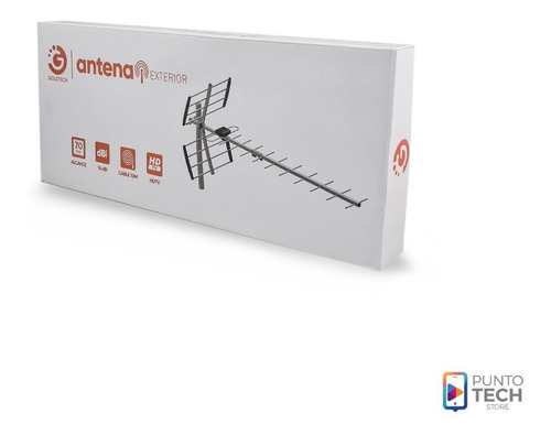 Imagen 3 de 4 de Antena Digital Hd Para Smart Tv Led Interior Exterior Metali
