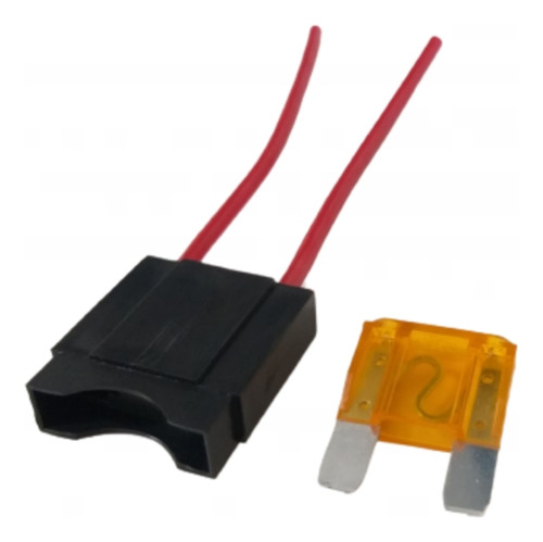 Suporte Fusível Lamina Max Fio 4mm + Fusível Maxi 40 Amperes