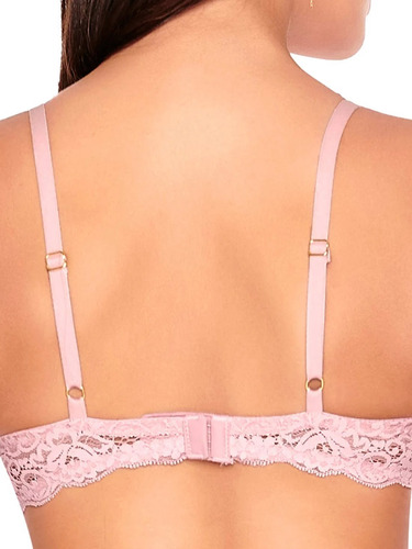 Brasier 70054 Color Negro Con Encaje Color Rosa Talla 34c