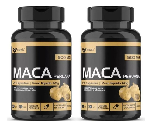 X2 Maca Peruana 240 Capsulas Energizante Y Vigorizante Muwiz