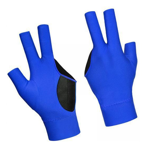 3 Guante De Billar De 3 Dedos Para , Guante Deportivo Azul