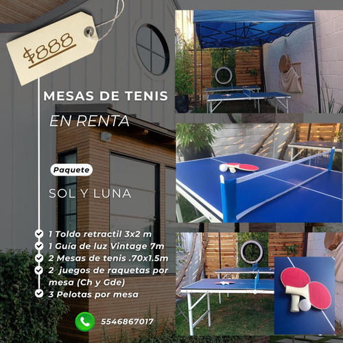 Renta De Mesas De Tenis