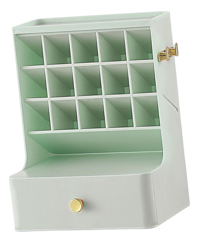 Organizador De Maquillaje De 15 Compartimentos, Verde