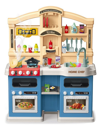 Cocina Con Vapor De Agua Y Sonido 77pcs Niño/a- Bei Di Yuan