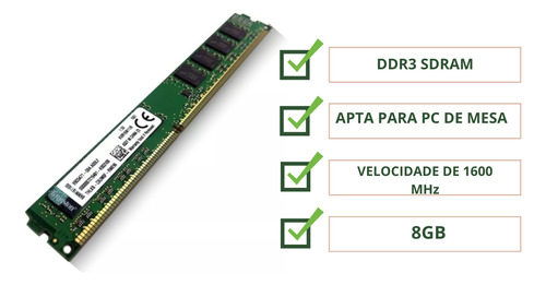 Memoria Ram Pc Desktop Ddr3 2x8gb 1600mhz - Pc3 12800