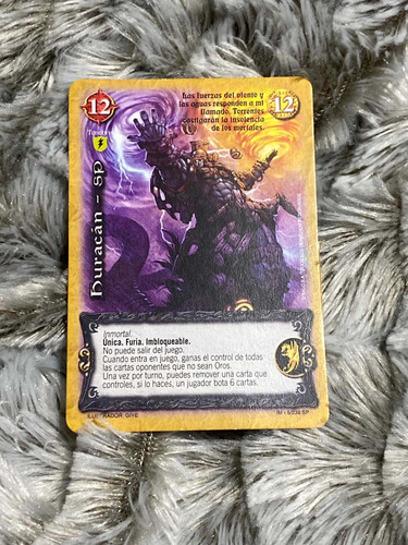 Huracan Sp Sin Foil Cartas Mitos Y Leyendas Salo (Usado)