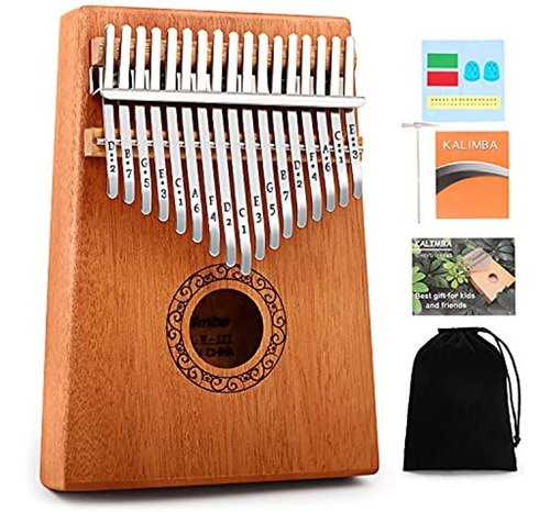 Kalimba Thumb Piano, Yundie Potable 17 Teclas Mbira Finger P