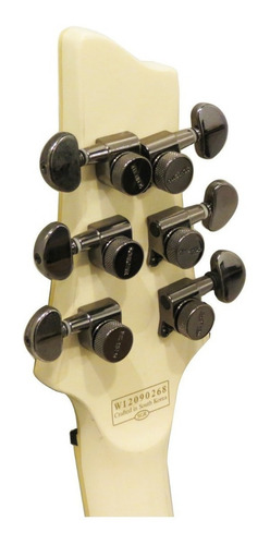 Guitarra eléctrica Schecter Blackjack ATX C-1 de caoba 2008 aged white satin satin con diapasón de ébano