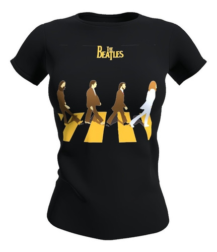 Polera Mujer Diseño The Beatles, 100% Algodón