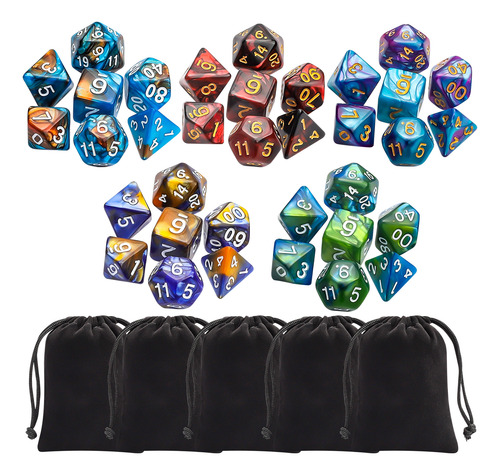 Dados De Juego De Rol Para Dnd, 35 Unidades De Dados Acrílic
