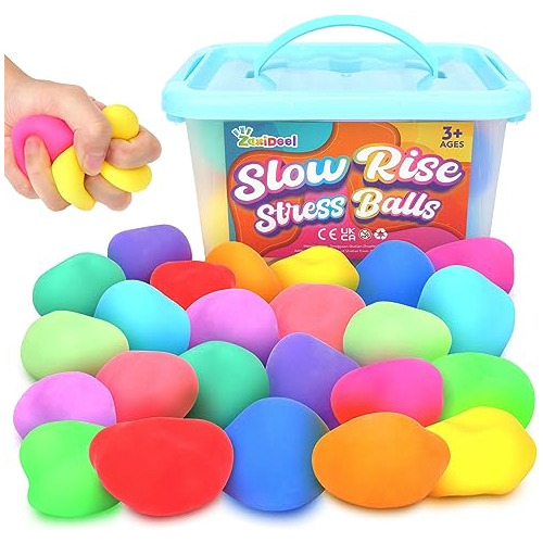 Slow Rising Stress Ball Mini 24 Pack - Dough Ball Stret...