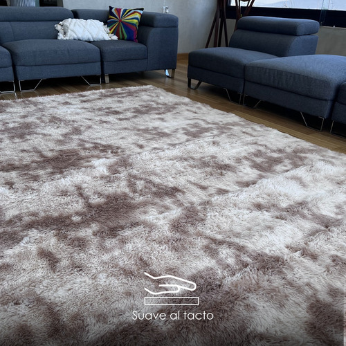 Alfombra Para Sala Recamara Tapete Tipo Shag Multiusos