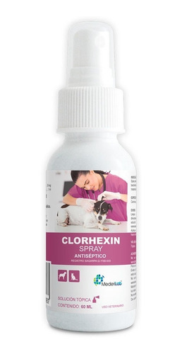 Imagen 1 de 1 de Clorhexin Spray 60ml Antiseptico Mascotas Perros Gatos