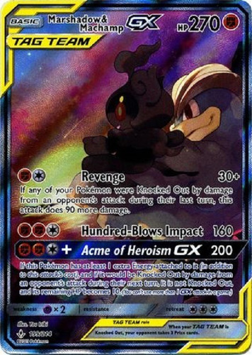 Marshadow & Machamp Gx 199/214 Full Art Ultra Raro Pokemon T (Usado)