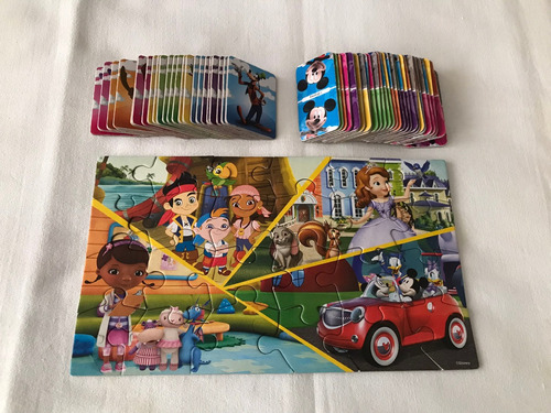 Tres Juegos De Mesa En Uno Disney Junior Con Detalle (Usado)