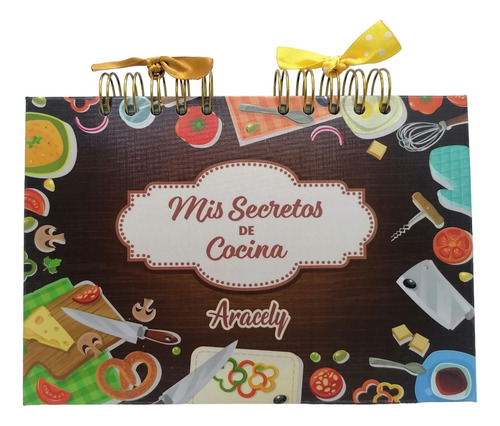 Libreta Recetas Mis Secretos De Cocina Personalizado