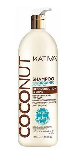 Shampoo Kativa Coconut - Frasco 1 Litro