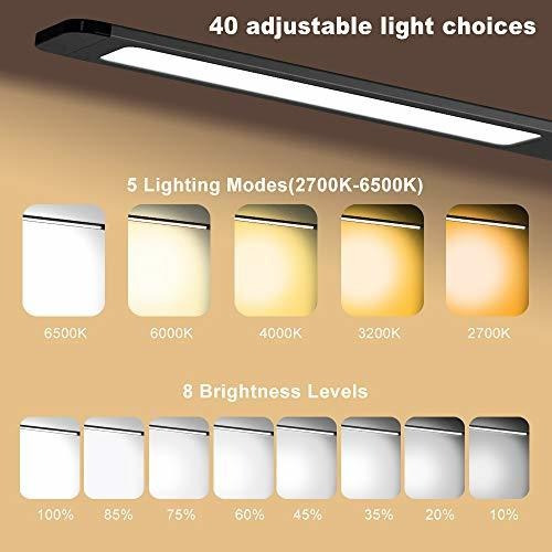 Imagen 2 de 6 de Lampara De Escritorio Led Meikee, Lampara De Mesa De Alumini