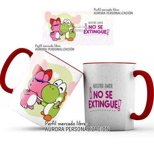 Mug  Oreja Interior Rojo Amor San Valentin Regalo Pareja 24