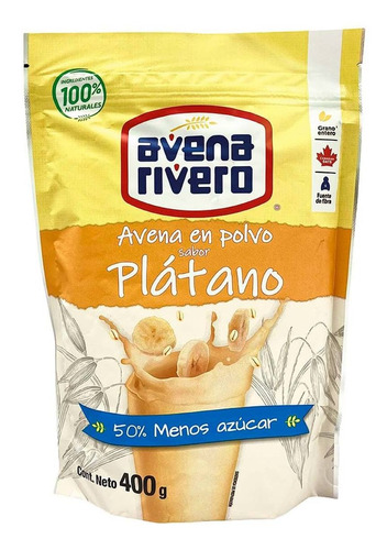 Avena En Polvo Rivero Plátano 400g