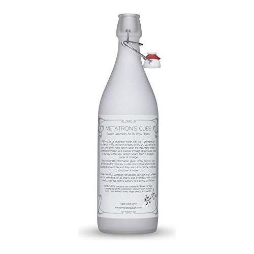 Drew Brophy Metatron's Cube Reusable Swingtop Glass Bottle