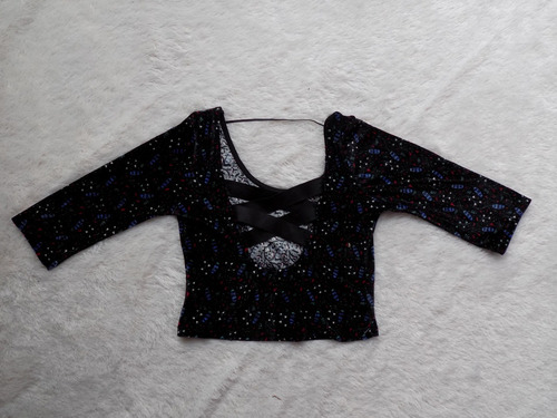 Top Chiffon Terciopelo Con Mangas Mujer