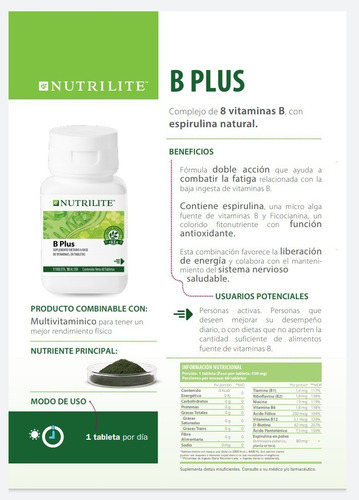 Vitamina B Plus Nutrilite Amway
