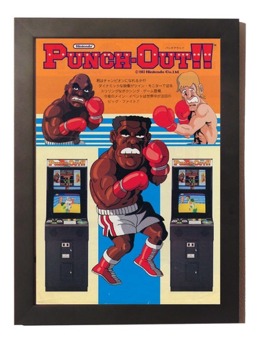 Quadro Poster Com Moldura Punch-out! Nintendo Nes Video Game