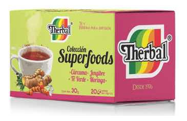 Te Colección Súper Foods Therbal 2 Paq De 20 Sobres C/u