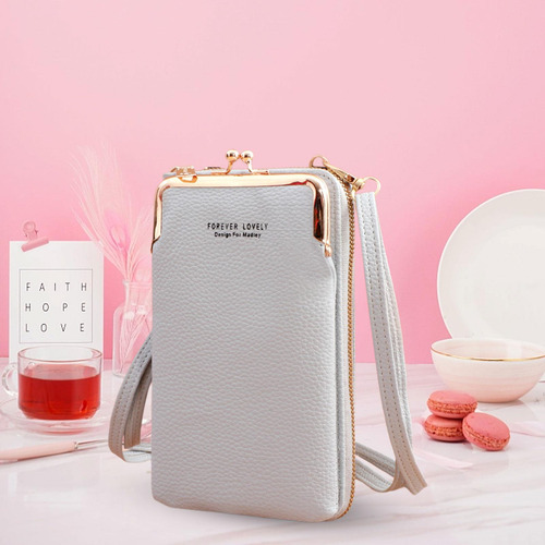 2 Monedero De La Cartera Del Monedero De Crossbody De Gris