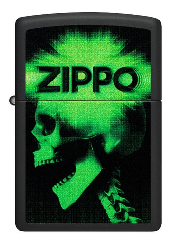 Encendedor Zippo Modelo 48485 Calavera Verde Garantia