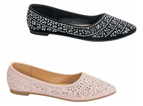 Flats Mujer Ballerina Kit 2 Pares Marca Pink  Modelo 2359