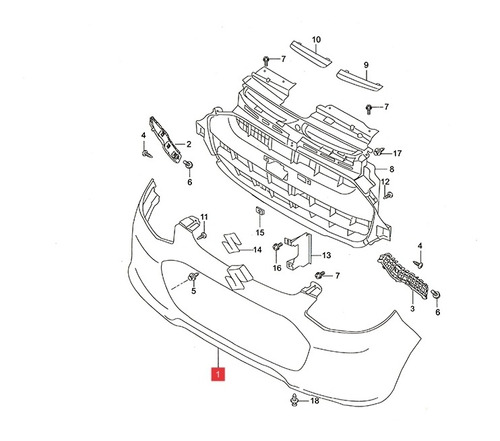 Parachoq Delt Negro Falso Caminero Suzuki Alto 800 Ga 16-19