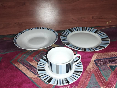 Imagen 6 de 6 de Vajilla 4 Puestos 16 Piezas Hermoso Diseño Loza Ceramica