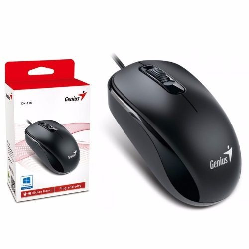 Mouse Genius Dx-110 Negro Usb 1000 Dpi Pc Gtía Black