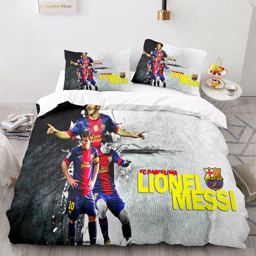 Funda De Edredón Con Diseño De Lionel Messi Del Fc Barcelona