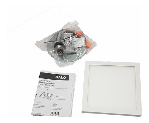 Luz Led Empotrada En Superficie Cuadrada Halo Led 