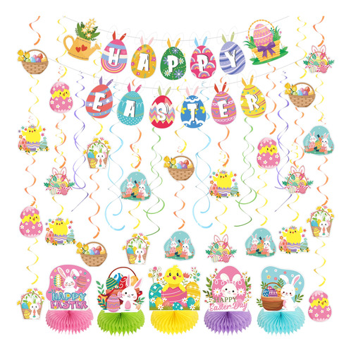 Nicowarm Juego De 48 Decoraciones Para Fiesta De Pascua, Inc