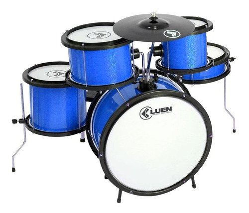 Bateria Acústica Infantil Luen Pop Kids. Reforçado. Cores