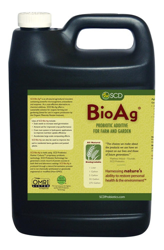 Scd Bio Ag 1 Galón Crecer Orgánico Para Vegetales De Cosecha